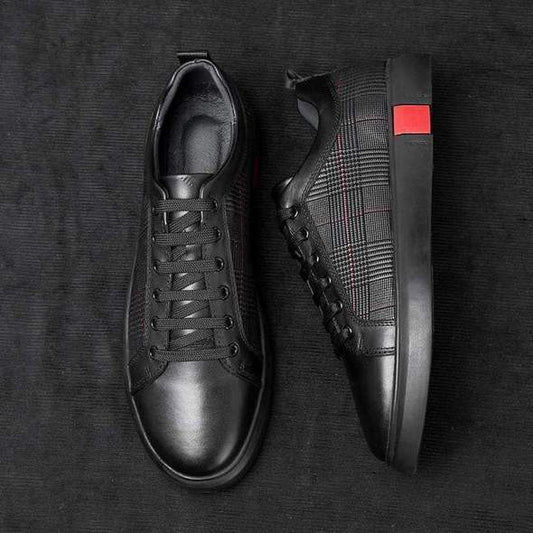 Equinox Black Leather Sneakers