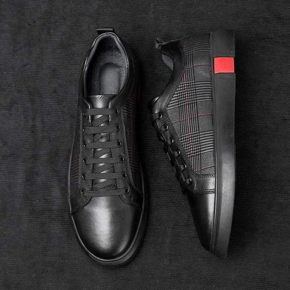 Equinox Black Leather Sneakers