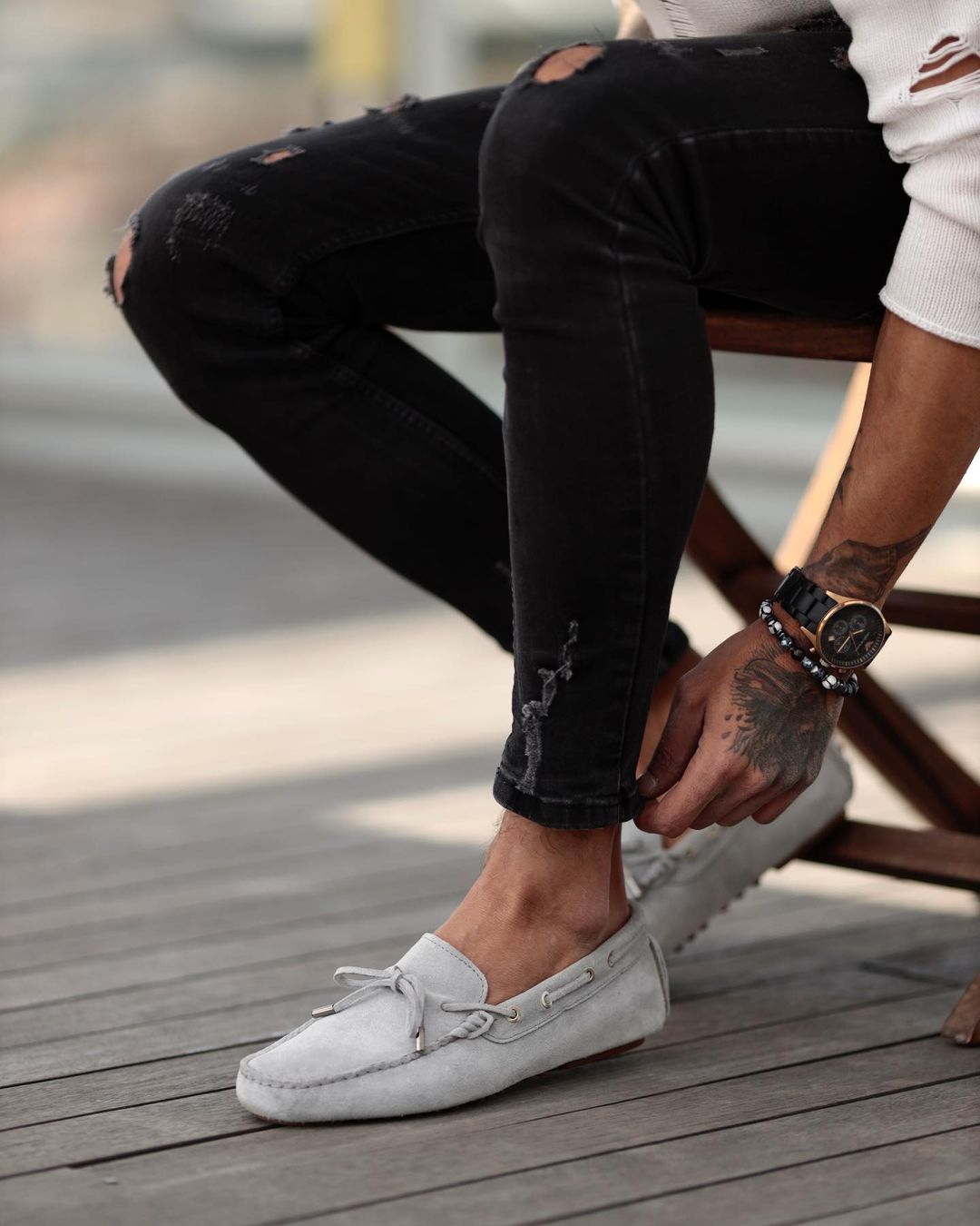Grey Casual Loafers
