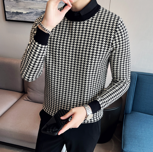 Casual Checked Sweater