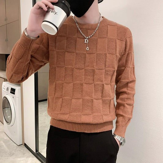 Checked Casual Sweater