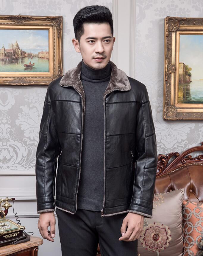 Sassi Leather Fur Jacket